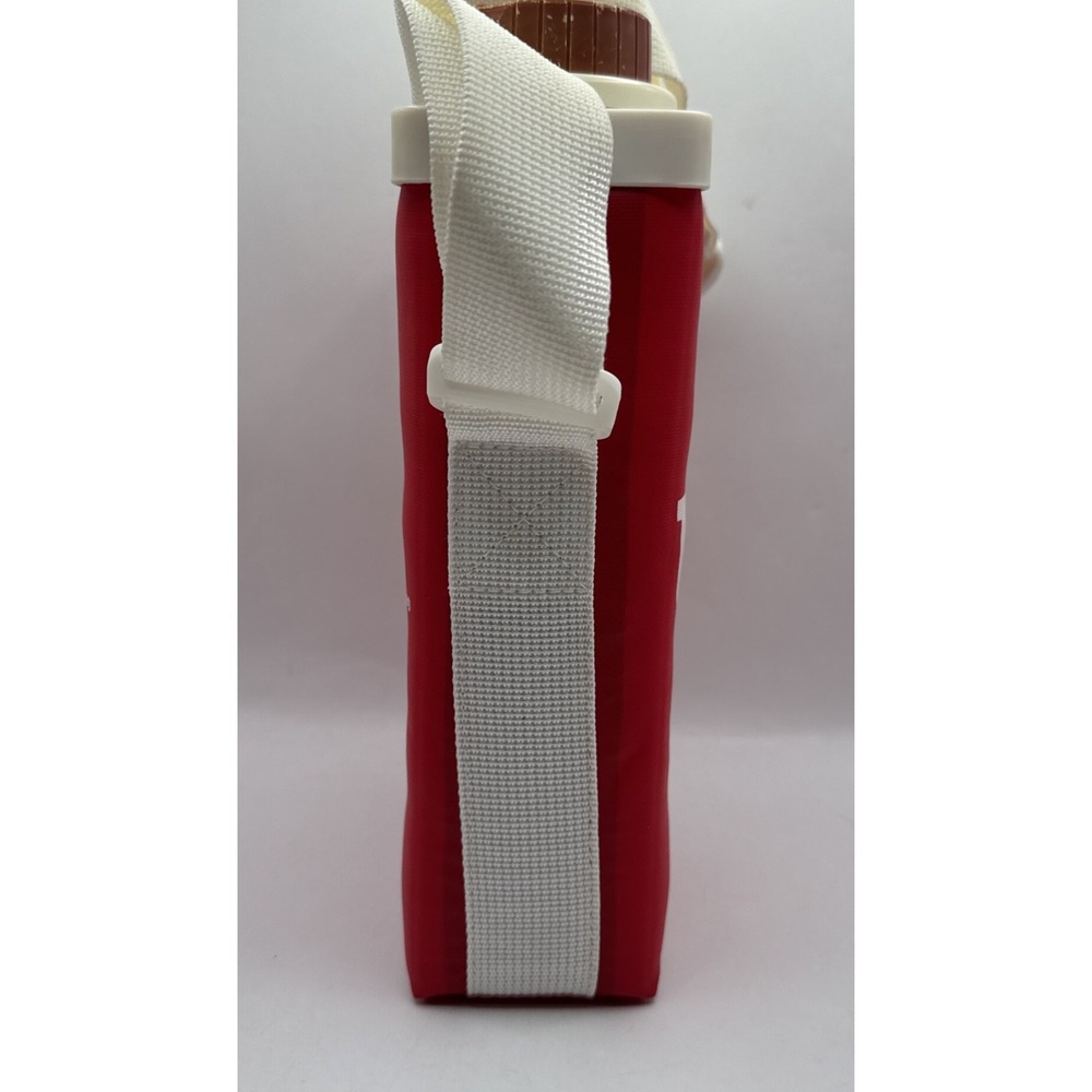Vintage Wilson Tour Tennis  Shoulder Water Bottle Sling Red Drink Cool Read - Picture 6 of 12
